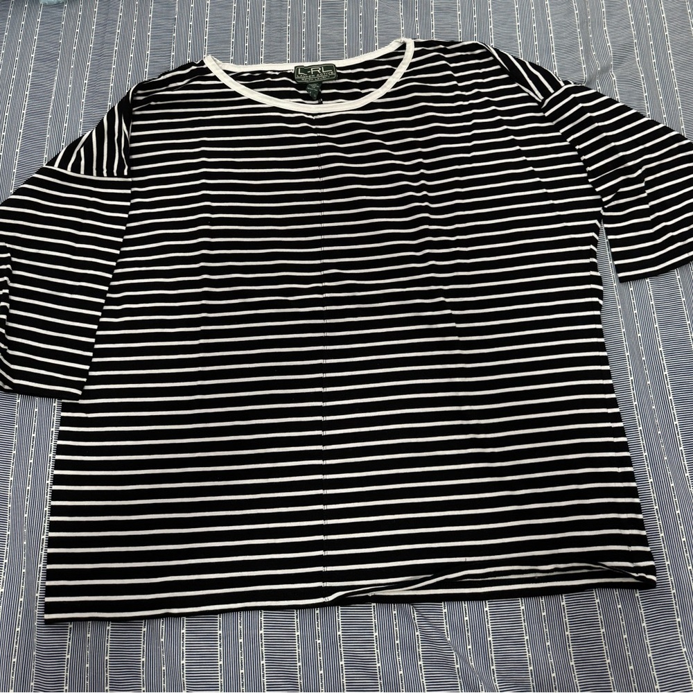 Ralph Lauren Black and White Striped Shirt